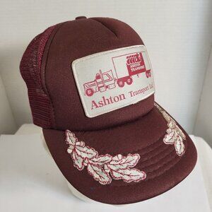 ASHTON TRANSPORT Hat Snapback Baseball Vintage 80s Cap Retro Dad Trucker